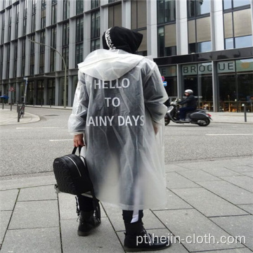 Traje de chuva em pvc adulto translúcido resistente ao fogo